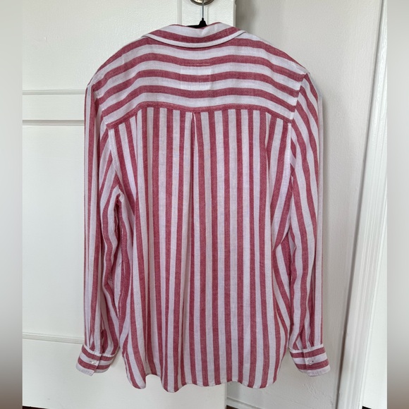 Rails Carmine Stripe Linen Button Down - Picture 2 of 5